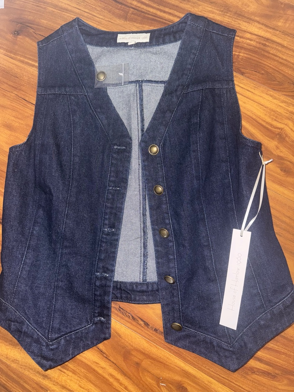 House of Harlow 1960 Dark Blue Denim Vest